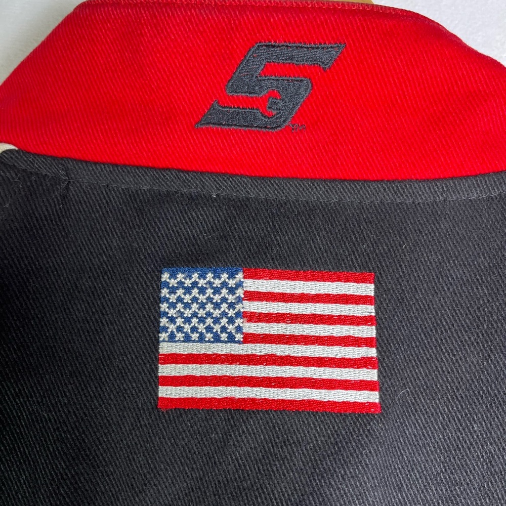 Vintage Snap-On Racing Men’s XL twill jacket embroidered red blk mechanic Y2K - Picture 16 of 16